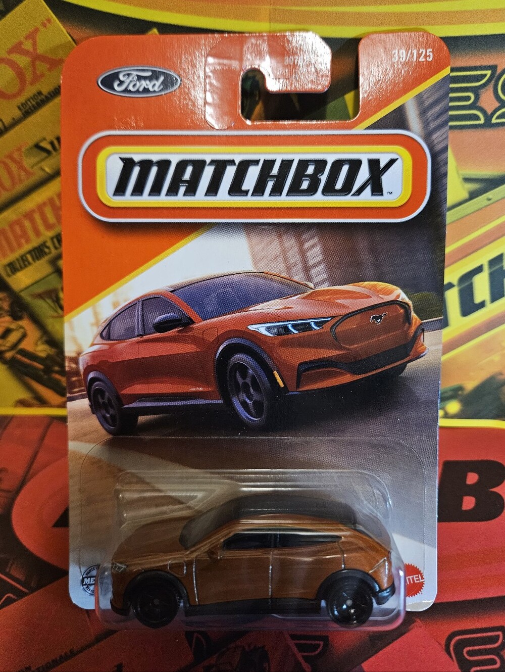 Matchbox Orange Ford Mustang Mach-E Collectors Car